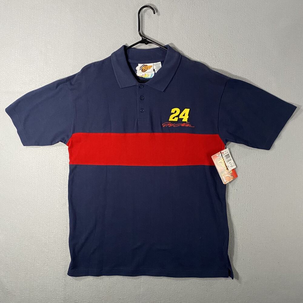 NEW Winners Circle Jeff Gordon #24 NASCAR Polo Shirt Mens Size Large Vintage